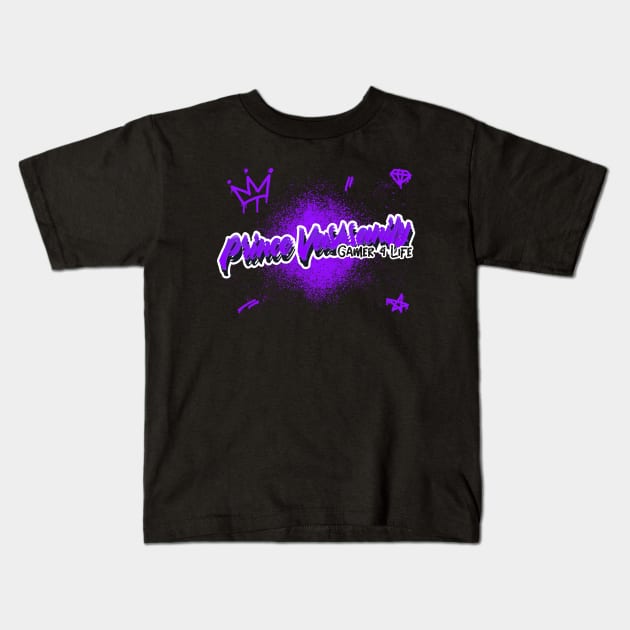 Prince Vashsanity Gamer 4 Life Kids T-Shirt by VashiMerch